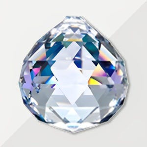 30mm Asfour Clear Crystal Multi-Faceted Ball 30% lead safe.