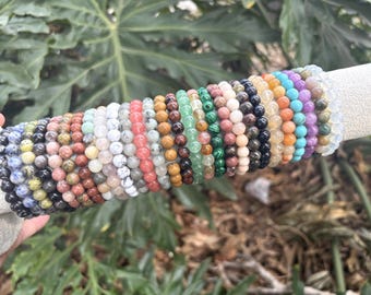 Handmade Crystal Beaded Bracelet,Natural Gemstone Jewelry for Positive Energy,Healing Chakra Bracelet, Unique Gift for Her