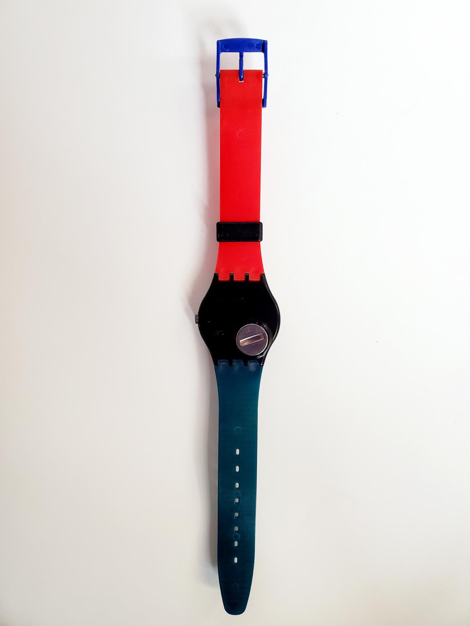 Vintage Swatch Watch – Nine to Six - GB117 – From 1987 - Etsy