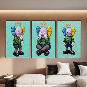 Conjunto de 3 pôsteres de grafite da KAWS: Hypebeast Sneaker Art (download digital)