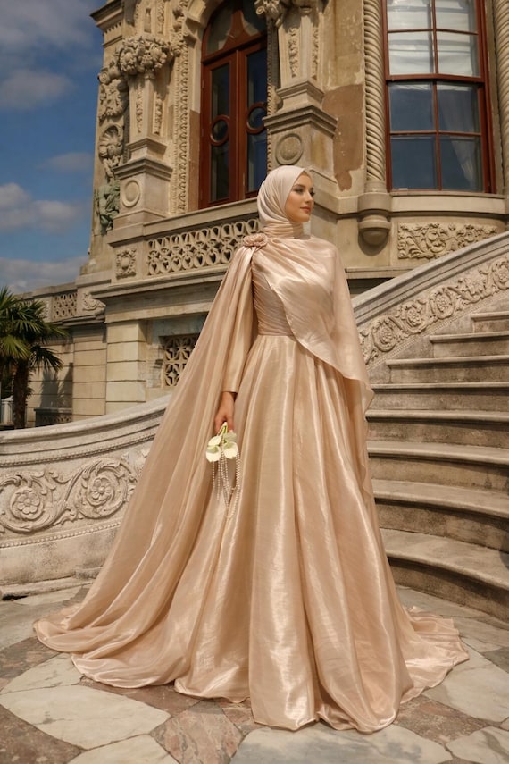 modest champagne wedding dresses A Line V Neck Light Champagne Appliques Modest Wedding Dresses -