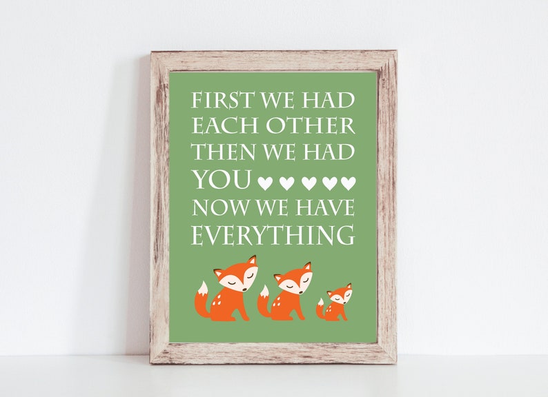 Boy Fox Nursery Decor Boy Woodland Nursery Print Woodland Etsy