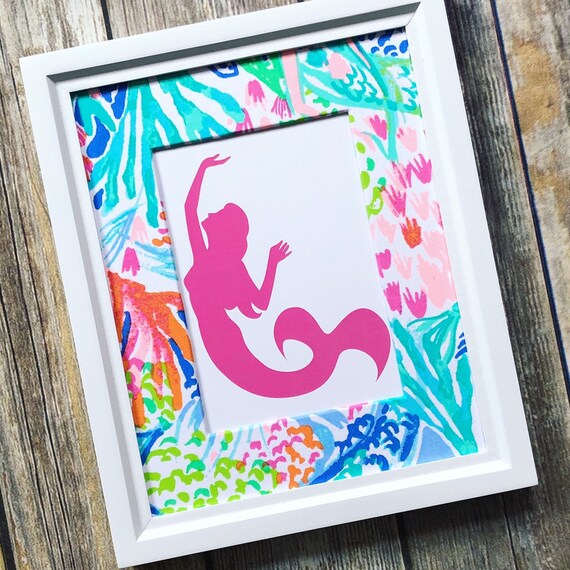 Mermaid Nursery Decor Girl Nursery Decor Lilly Pulitzer Mermaid Cove Fabric Preppy Girl Bedroom Decor Mermaid Bedroom