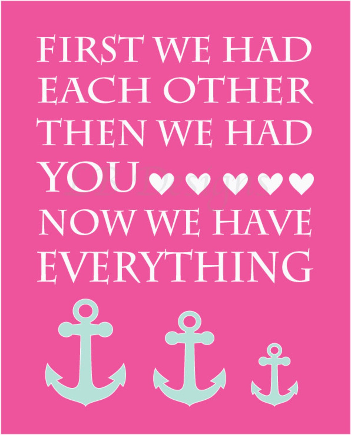 Pink Girl Nautical Nursery Decor Pink Girl Anchor Nursery Etsy