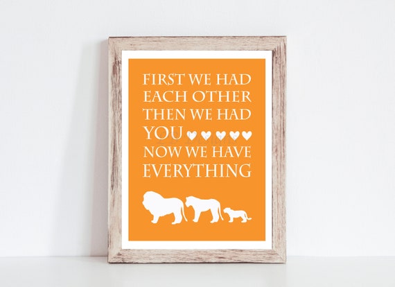 Baby Boy Safari Nursery Decor Orange Lion Nursery Art Lion Etsy