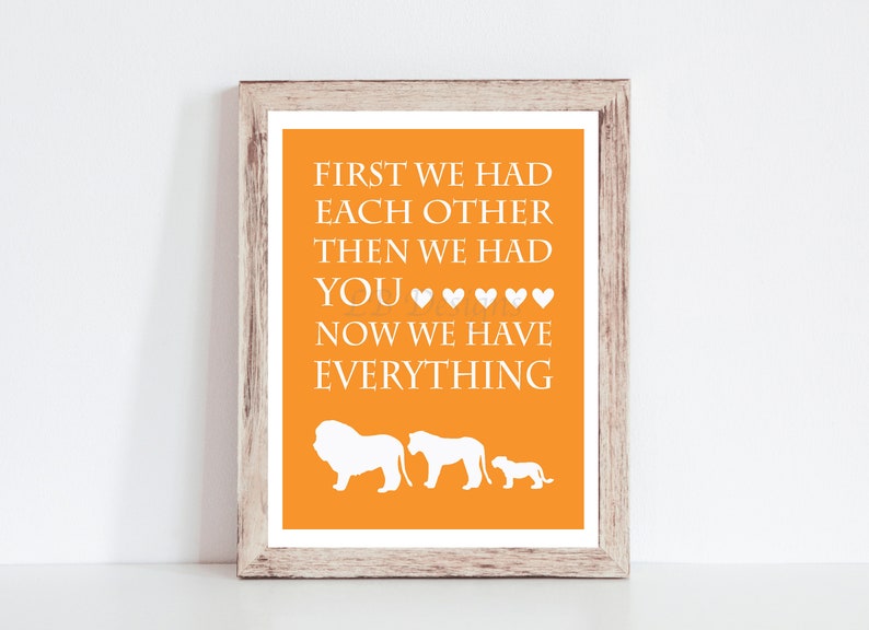 Baby Boy Safari Nursery Decor Orange Lion Nursery Art Lion Etsy