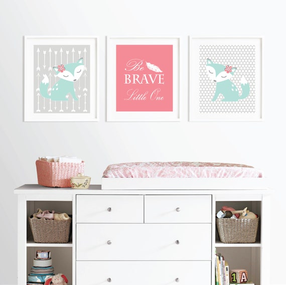 baby girl fox nursery decor