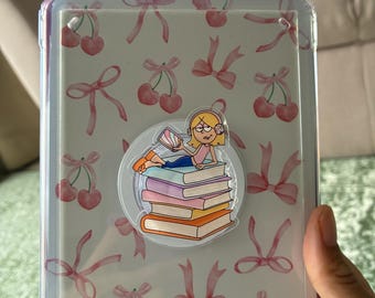 Nostalgic 2000s Lizzie Cartoon MagSafe grip, Magnetic Kindle Grip, Kindle Accessories, Kobo Grips, Bookish Gifts for Bookworms, Booktok