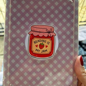 Reading my Jam, Jam pot, cute, MagSafe grip, Magnetic Kindle Grip, Kindle Accessories, Kobo Grips, Bookish Gifts for Bookworms, Booktok