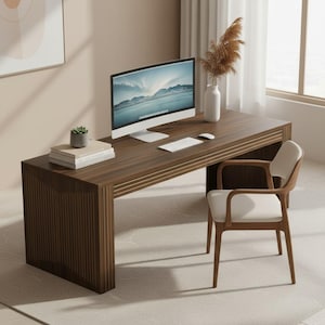 79 inch extra long double desk | two person computer desk | wood home office table