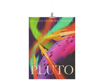 Pluto Retro Reiseposter 18x24 (Nacharbeit)