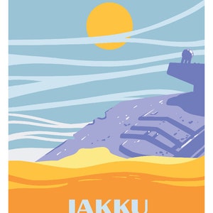 Sci-Fi Desert Graveyard WPA Style Travel Poster