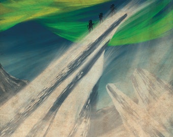 Uranus Retro Planetary Travel Poster (Nacharbeit)