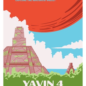 Sci-Fi Rebel Base WPA Style Travel Poster