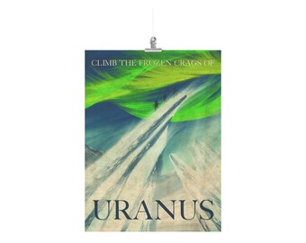 Uranus Retro Reiseposter 18x24 (Nacharbeit)