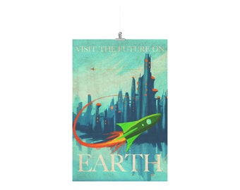 Earth Retro Reiseposter 24x36 (Nacharbeit)