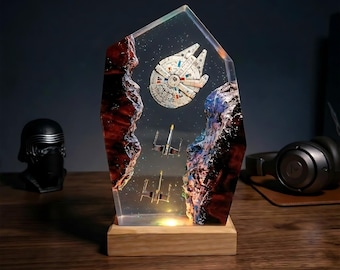 Raumschiff Lampe, Sternenschiff Nachtlicht, Raumschiff Lampe, Fan Fan Film, Geschenk für Ihn