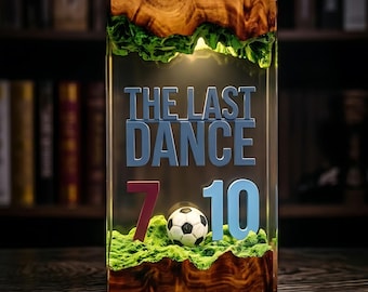 Fußballlegenden Harzlampe, Zwei ZIEGEN Abschiedssaison Nachtlicht, The Last Dance Decor, Geschenk für Fußballliebhaber und Filmfans