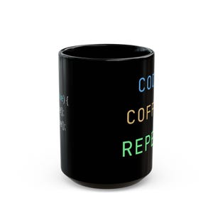 Code Coffee Repeat Mug | Programmer Gift | Dark Mode Developer Cup 画像 5
