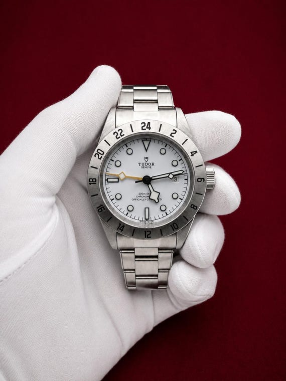 Vintage Tudor Automatic Men's Watch White Dial Stainless Steel Bracelet Swiss Luxury Dress Wristwatch