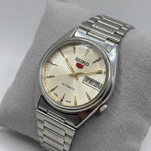 Vintage Seiko 5 Automatic Watch Men Seiko 6309A Retro Classic Refurbished