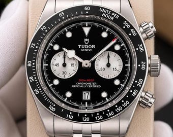 Vintage Tudor watch Black dial Chronograph Automatic watch