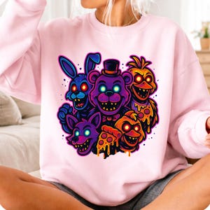 Cinco noches en Freddy's PNG, Pesadilla PNG, Freddy Fazbear, FNAF SVG, Diseño de camiseta digital imprimible, Película de terror PNG, Juego de miedo PNG