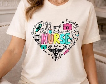 Nurse PNG, Medical Tools Heart Design for Nurses, Healthcare Worker, Digital Download