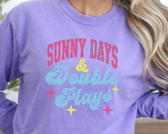 Softball Mama PNG, Sunny Days Double Plays Clipart, Trendy Summer PNG,Made for Sunny Days, Beachy Coquette DTF Design, Digital Download