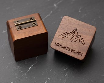 Personalized Wooden Guitar Picks with Engraved Name Case | Custom Guitar Pick Holder Box | Unique Gift for Guitar Players