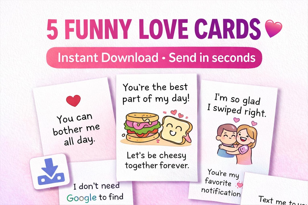 Funny Love Cards Printable, Romantic Messages for Boyfriend Girlfriend ...