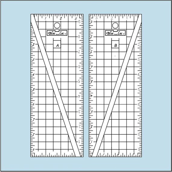 Bloc Loc Quilt-Lineal – Halbquadratisches (HST) Lineal Mit Raster, 31,8 Cm, Patentiertes Nut-Design Für Präzises Zuschneiden Von Quilt-Blöcken