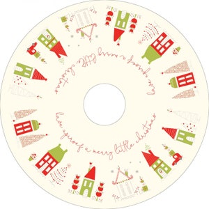 Merry Little Christmas Tree Skirt 54in Panel Cream # P9647R-CREAM From Riley Blake Designs By Sandy Gervais