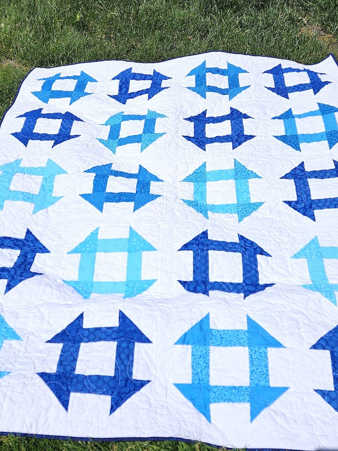 Churn Dash Handmade Quilt Large Throw Quilt lap Quilt Etsy
