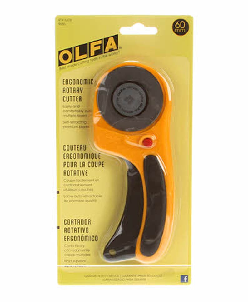 60mm Deluxe Ergonomic Rotary Cutter RTY3DX From Olfa Etsy