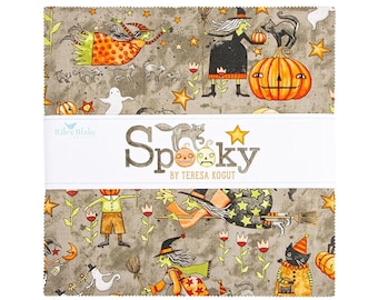 Spooky 10" Stacker , 42pcs ,Riley Blake ,Teresa Kogut