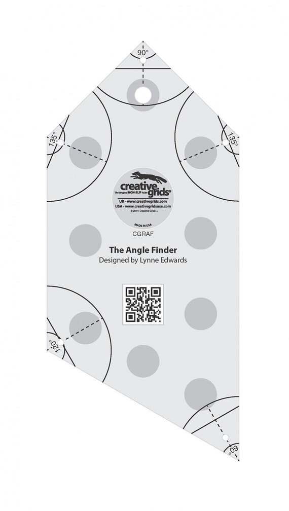 Creative Grids Angle Finder Quilt Ruler and Binding Tool Creative Grids Angle Finder Quilt Ruler and Binding Tool