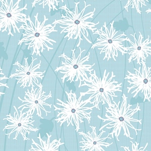 Aqua Sunday Afternoon Toss # Y2887-33 by Clothworks Collection -100% cotton sewing quilt fabric