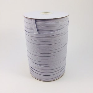 10 Yards of ELASTIC 1/4&quot; Inch White Flat Band for Sewing Face Mask, Braided Cord Cut in 10 Yard lots -Fast Shipping-