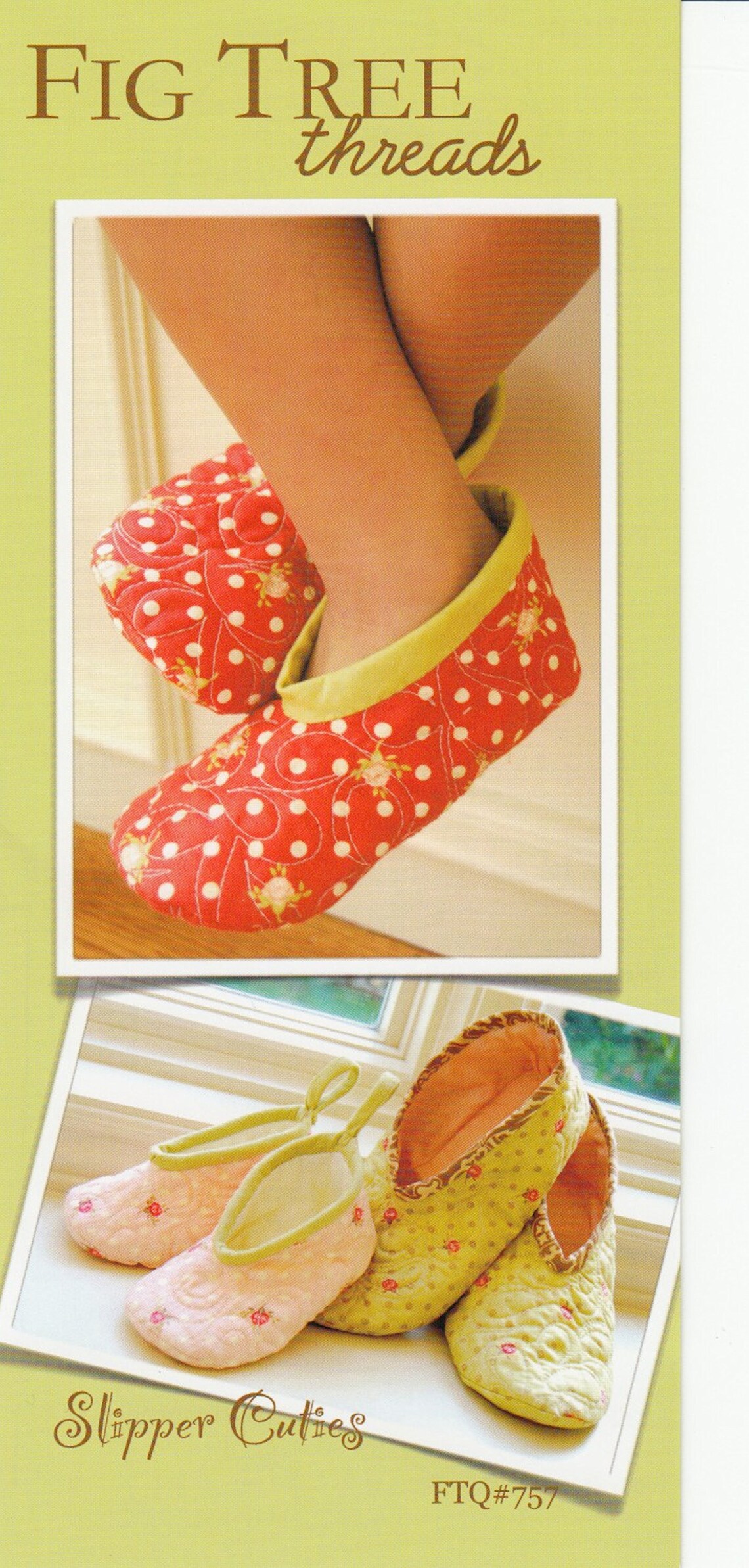 Threads Slipper Cuties FTQ757 From Fig Tree Threads by - Etsy