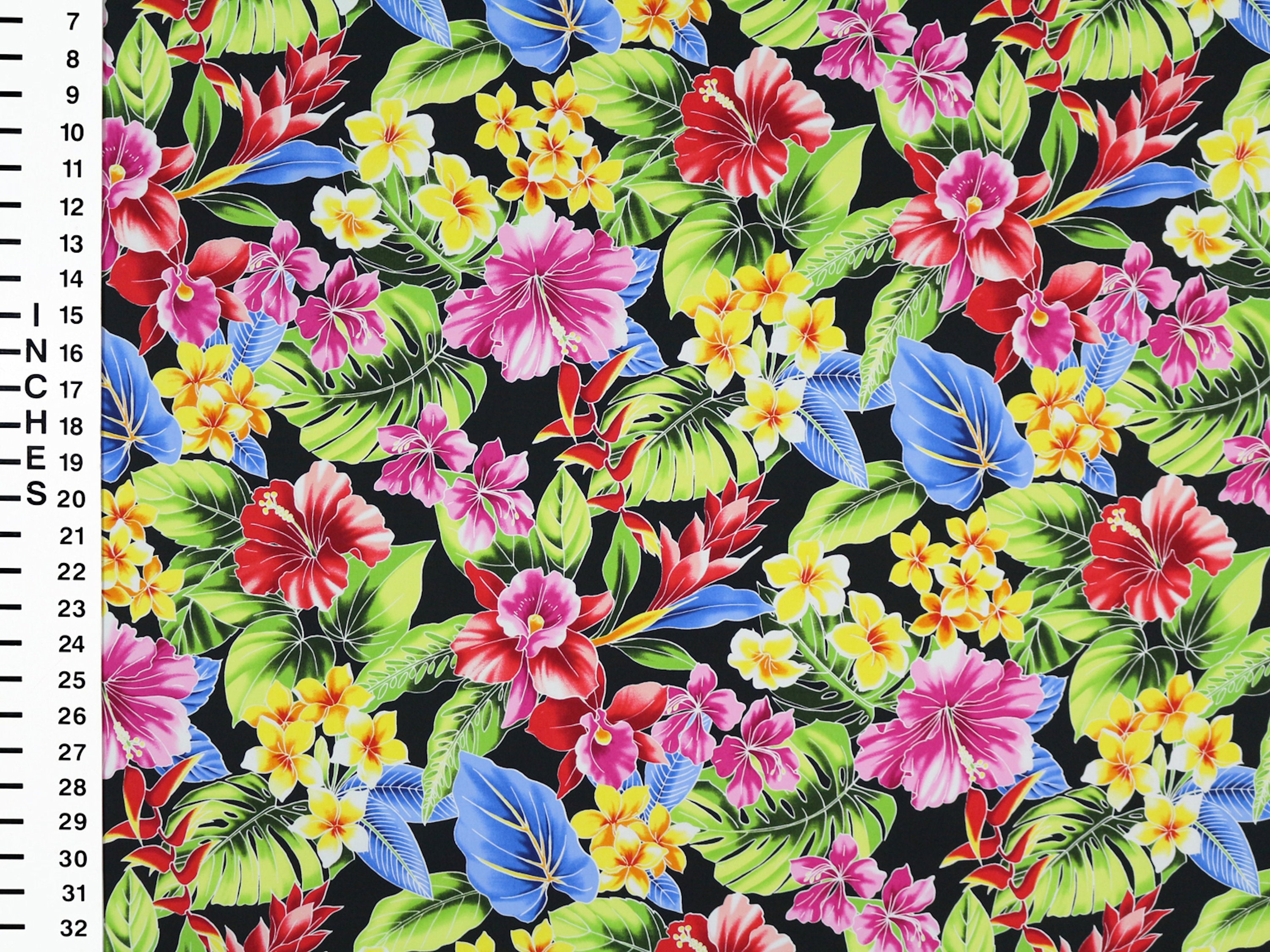 HC11353 bright and Colorful Variety of Hibiscus Flowers, Orchids, Plumeria, Lillies, Torch Ginger, on a Black Background-bty - Etsy UK HC11353 bright and Colorful Variety of Hibiscus Flowers, Orchids, Plumeria, Lillies, Torch Ginger, on a Black Background-bty - Etsy UK