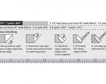 Creative Grids Bias Binding Simplified Quilt Ruler # CGRABB1, Easiest way to make bias binding!