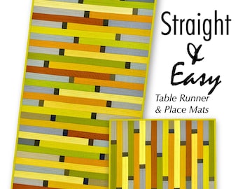 Straight and Easy Table Runner & Place Mats # TLP1245 From Tiger Lily Press By Nicole  Kaya