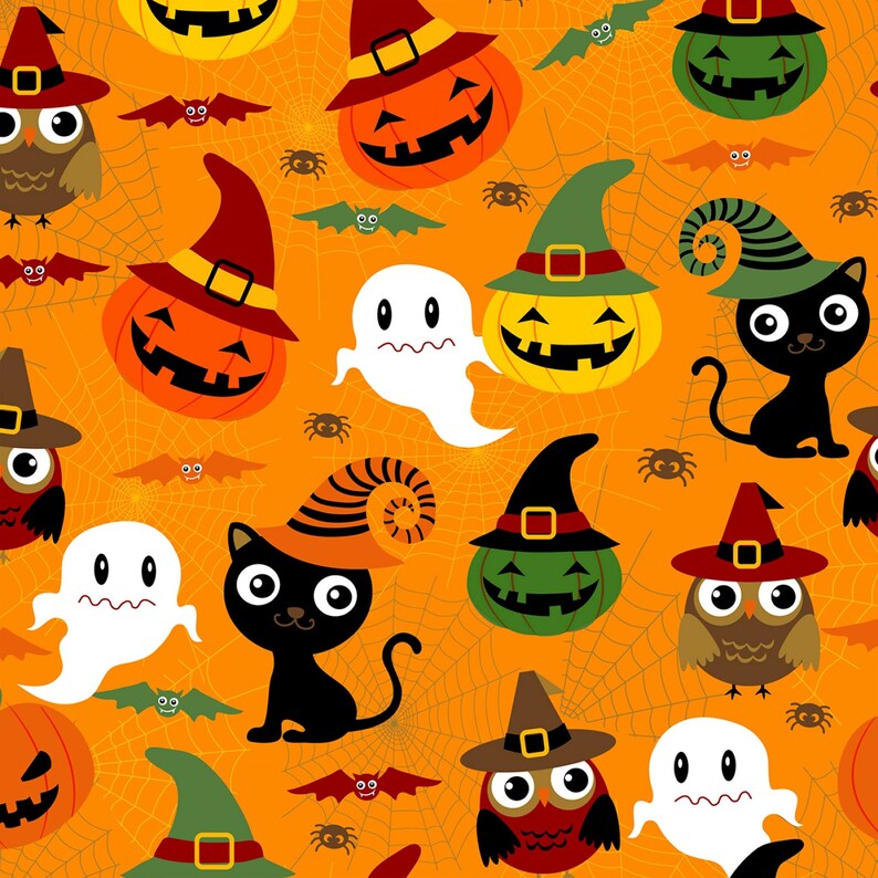Adorable Spooks Halloween DX04569C1 From David Textiles - Etsy