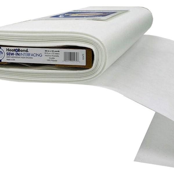 Heat N Bond SEW-In Non-Woven - Light Weight NON-Fusible Polyester Interfacing - Thermoweb Q2470 - Priced by the YARD x 20 inch wide