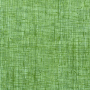 May include: Green fabric with a woven texture. The fabric has a subtle light blue hue.