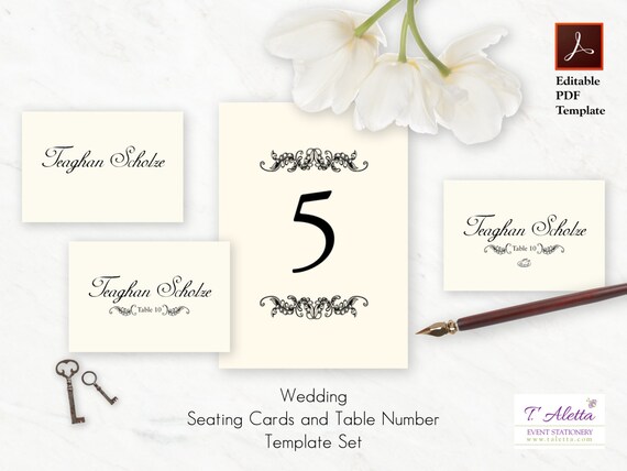 Wedding Place Card and Table Number