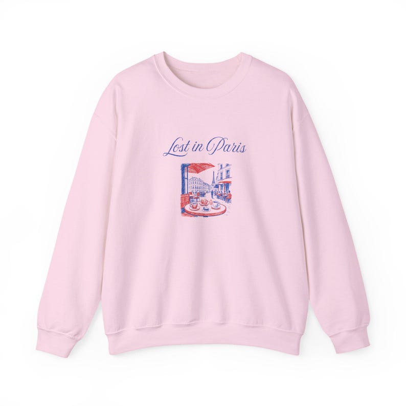 Lost in Paris Cafe Sweatshirt, Vintage Style Paris Sweatshirt, Paris Frankreich Sweatshirt, Mode Sweatshirt, Paris Liebhaber Geschenk Bild 5