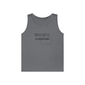 Movement Is Medicine tank top | Fitness wellness Graphic Tank top, PT therapy Gift, Personal trainer Gift image 2