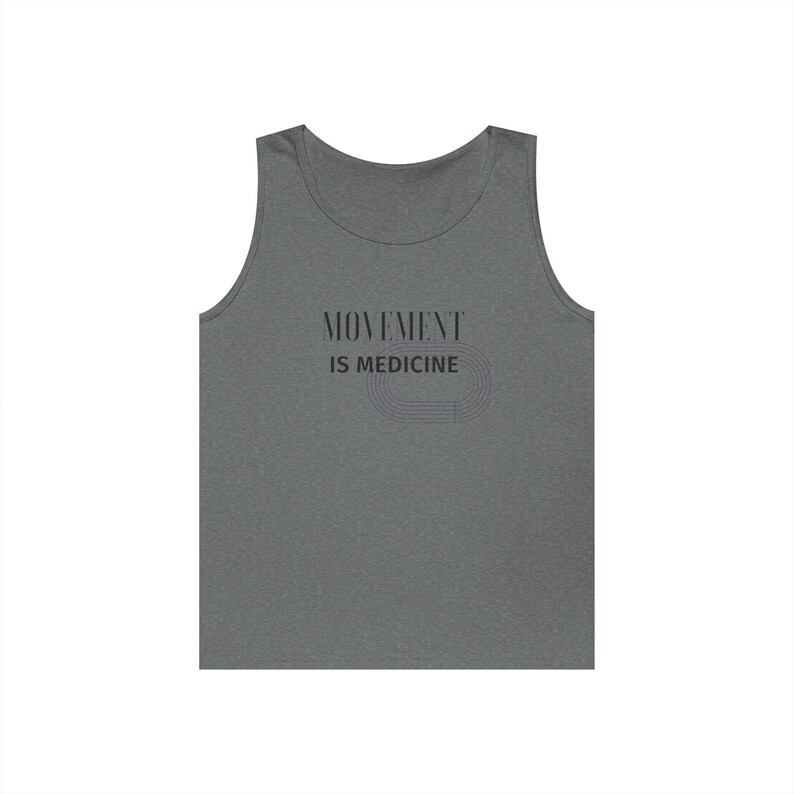 Movement Is Medicine tank top | Fitness wellness Graphic Tank top, PT therapy Gift, Personal trainer Gift image 2